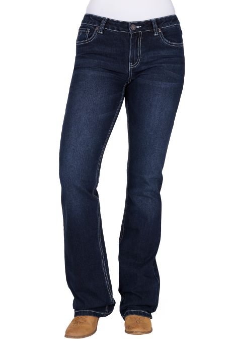 Pure Western Womens Lyn R Rider Jean 36l [sz:6]