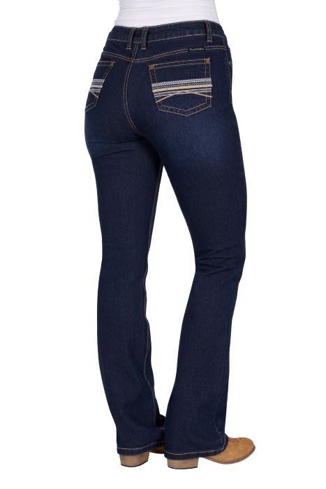 Pure Western Womens Ida Hi Rise Bcut Jean 34l [sz:6]