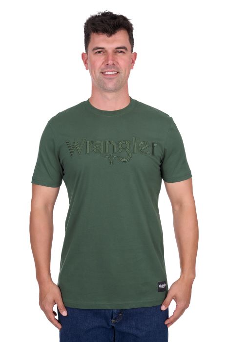 Wrangler Mens Chase Short Sleeve Tee - Cypress [sz:xs]
