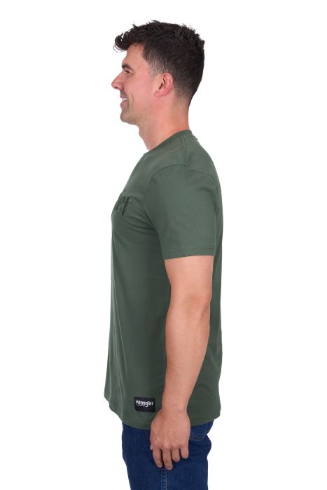 Wrangler Mens Chase Short Sleeve Tee - Cypress [sz:xs]