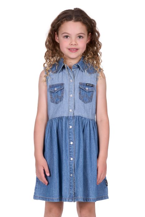Wrangler Girls Joanna Sleeveless Dress [sz:4]