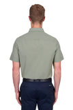 Thomas Cook Mens Linen Short Sleeve Shirt - Sage [sz:m]