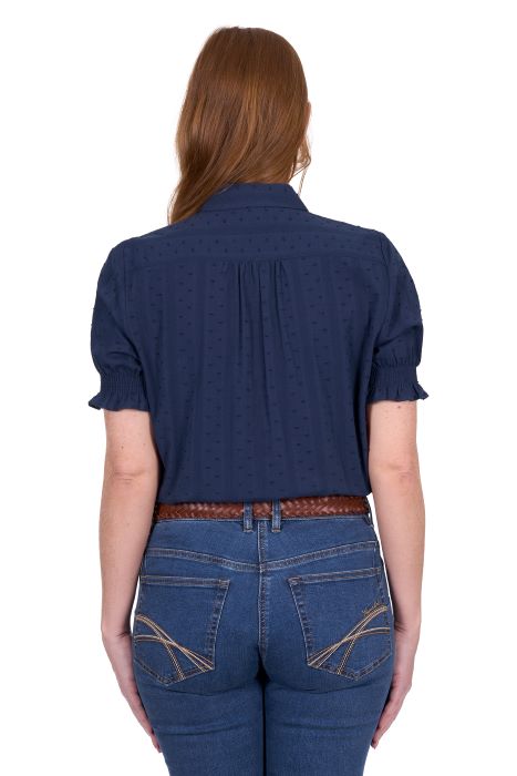 Thomas Cook Womens Imogen Short Sleeve Shirt - Navy [sz:8]