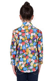 Hardslog Kids Delia 1/2 Plkt Long Sleeve Shirt [sz:4]