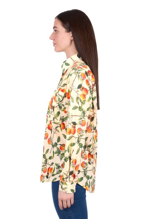 Hard Slog Wmns Zia 1/2 Plkt Ls Shirt - Green [sz:8]