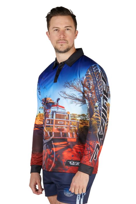 Bullzye Mens Road Train Long Sleeve Tee [sz:xs]