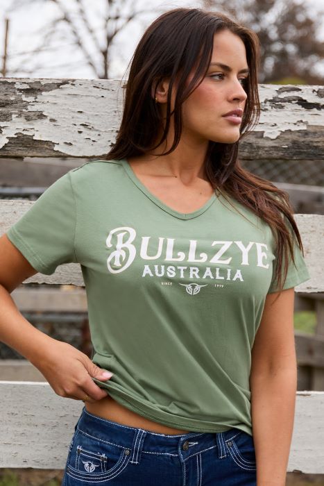 Bullzye Eleanor Womens Short Sleeve Tee - Moss [sz:10]