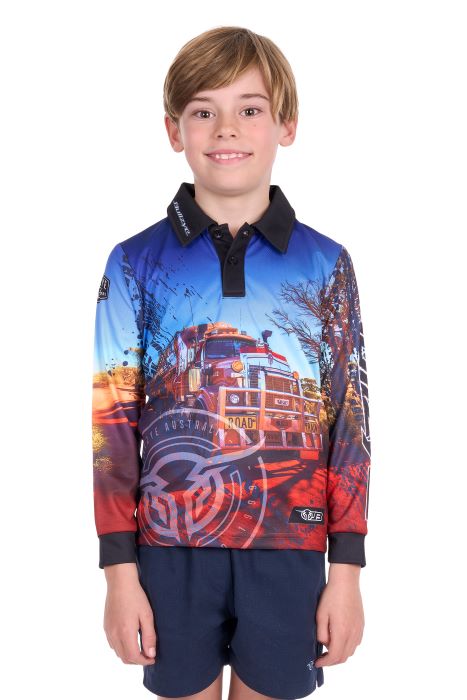 Bullzye Boys Road Train Long Sleeve Tee [sz:4]