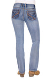 Pure Western Womens Emily Boot Cut Jean 32l Moonshine [sz:8]