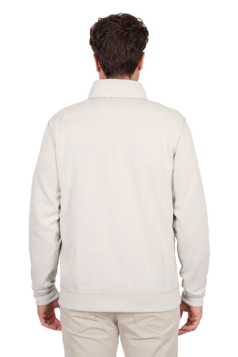 Thomas Cook Mens Vic Reversible 1/4 Zip Jumper - Black/oat Marle [sz:s]