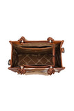 Wrangler Cow Print Tassel Crossbody Bag - Tan
