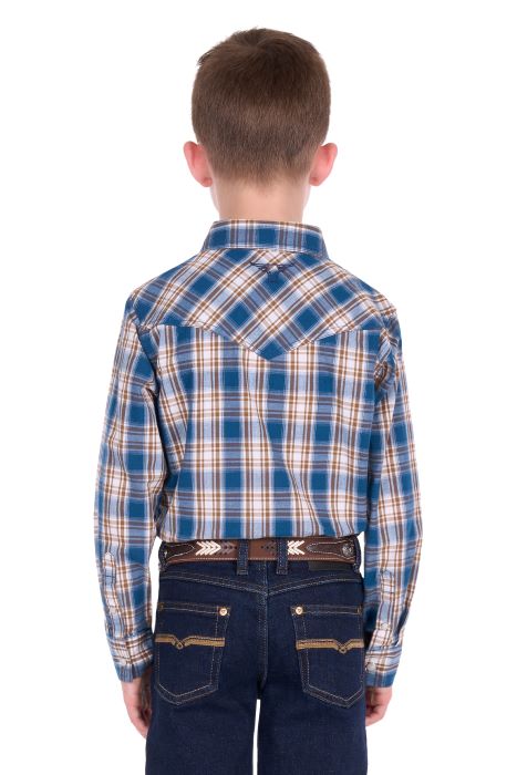 Pure Western Boys Todd Ls Shirt [sz:4]