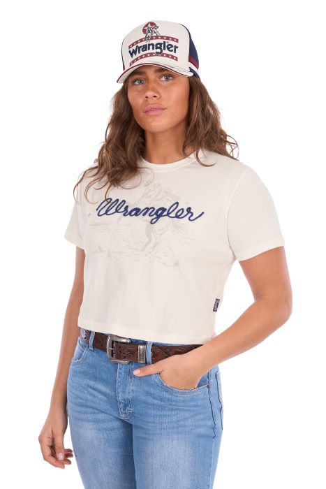 Wrangler Womens Cindy Crop Short Sleeve Tee [sz:8]