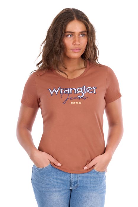 Wrangler Womens Maya V-nk Ss Tee [sz:8]