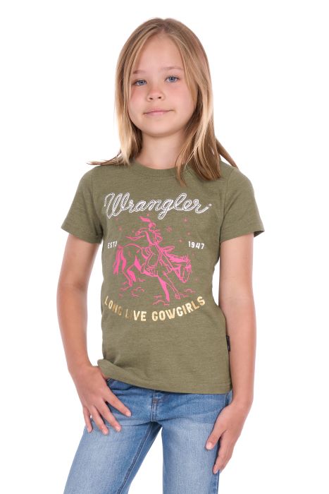 Wrangler Girls Sage Ss Tee [sz:4]