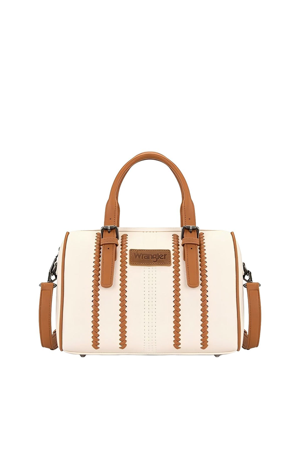 Wrangler Boston Stitch Barrel Bag - Natural/tan