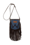 Wrangler Denim Pocket Fringe Bag - Chocolate