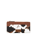 Wrangler Cow Print Slim Wallet - Tan