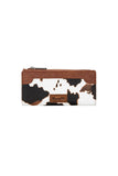 Wrangler Cow Print Slim Wallet - Tan