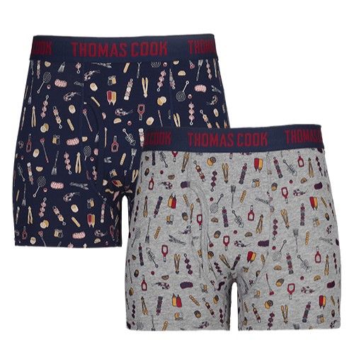 Thomas Cook Mens Bbq Print Underwear 2 Pack [sz:s]
