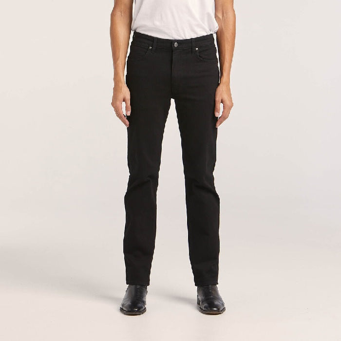 Wrangler Mens Straight Jean - Black Rinse