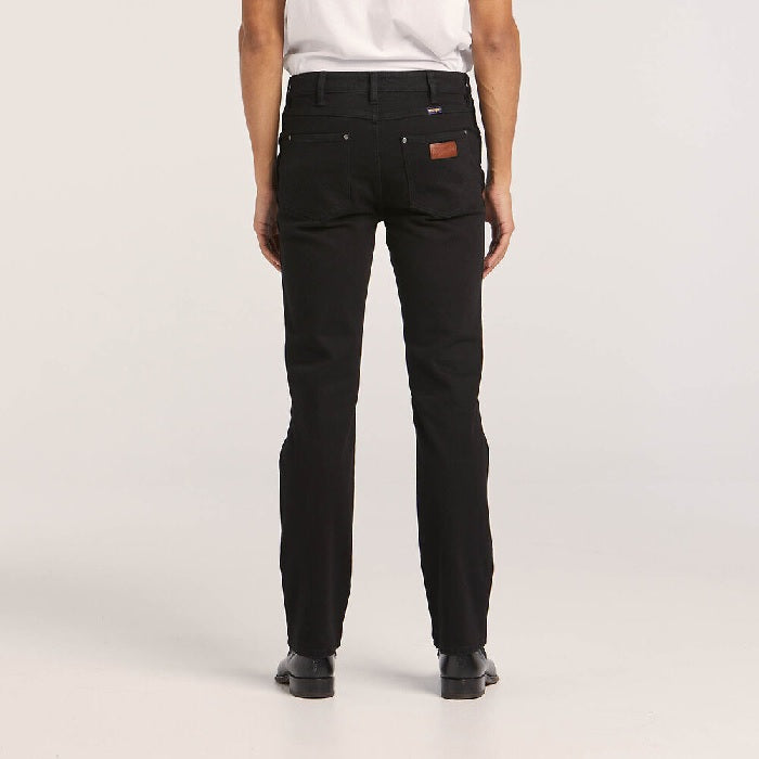 Wrangler Mens Straight Jean - Black Rinse