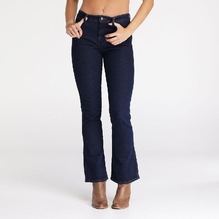 Jeans Wrangler Classic Womens Mid Bootcut Long Leg - Original Rinse [sz:10l]