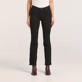 Wrangler Womens Mid Waist Bootcut Jeans - Black